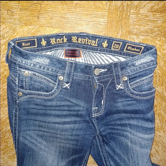 Rock Revival Stephan Boot Cut Blue Jeans Womens Size 26 x 21.5 - Picture 7 of 7